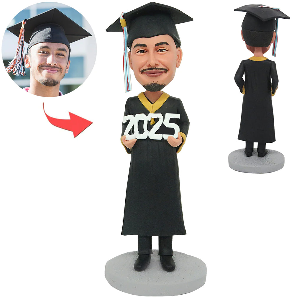 Custom Male Graduation Bobblehead Doll