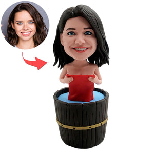 Custom Female Bobblehead Bathing