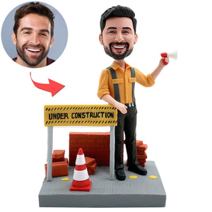 Custom Construction Worker Bobblehead