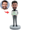 Custom Boss Bobblehead Can Hold Business Card