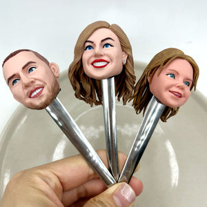 Customized Bobblehead Family Fork & Spoon