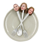 Customized Bobblehead Family Fork & Spoon