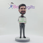 Custom Boss Bobblehead Can Hold Business Card