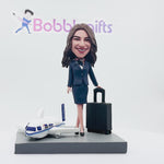 Custom Airline Stewardess Bobblehead