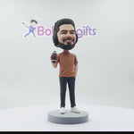 Rugby Game Commentator Custom Bobblehead