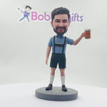 Personalized Bobblehead Happy Beer Drinking