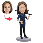 Custom Police Bobbleheads for Female